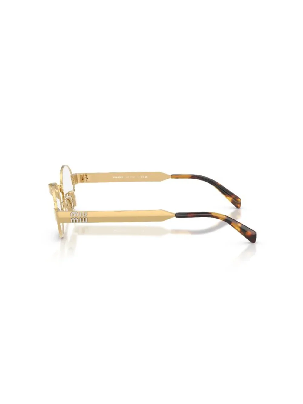 New Miu Miu Women's Sunglasses Gold Metal Frame MU B51S 5AK10W 47